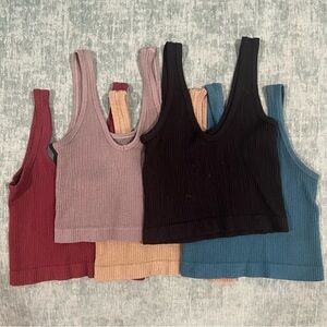 Bundle of 5 Urban Outfitters Out From Under Ribbed Crop Tank | size small